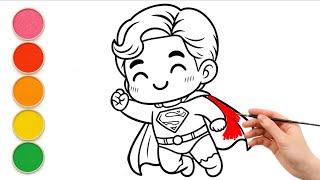 Superman Drawing for Kids ✏️🦸♂️ | Easy & Fun Step-by-Step Art!