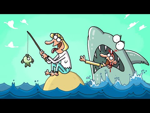Getting Attention On A Deserted Island | Cartoon Box 345 | by Frame Order | Hilarious Cartoons