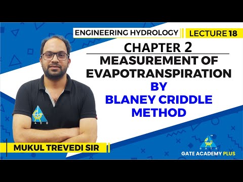 Lecture 18 | Chapter 02 | Measurement by Blaney Criddle method | Engineering Hydrology