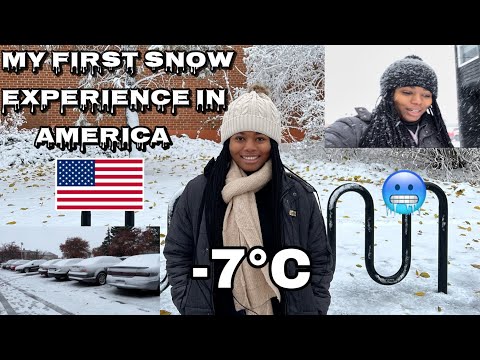 Nigerian International Student Sees Snow For The First Time!!! | North Dakota | Winter Is Here❄️