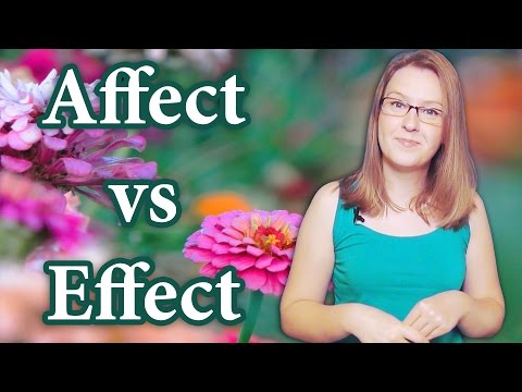 English: Affect vs Effect, common mistakes, the difference between, homonyms