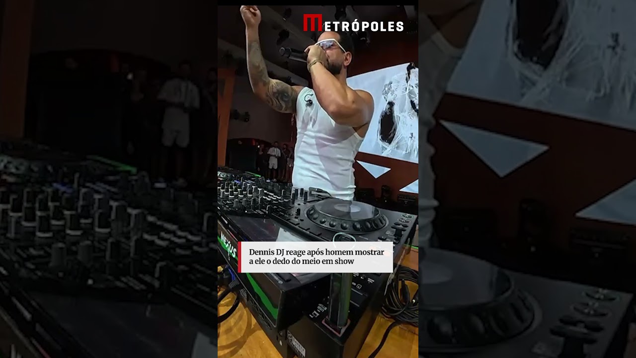 Dennis DJ reage após homem mostrar a ele o dedo do meio em show