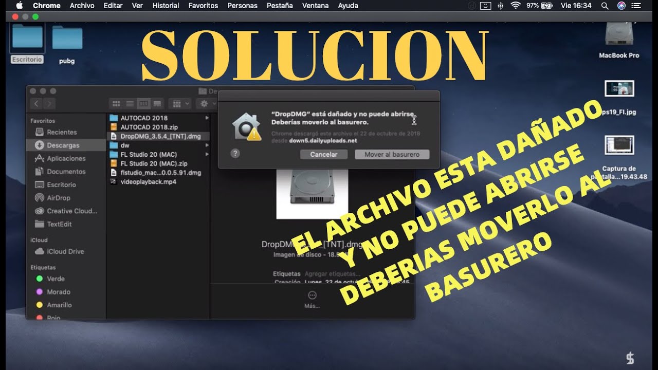 EL ARCHIVO ESTA DAÑADO Y NO PUEDE ABRIRSE DEBERIAS MOVERLO AL BASURERO 2 SOLUCIONES! / DROP DMG