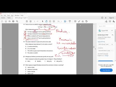 O LEVEL CHEMISTRY (CAIE)  JUNE 2020    [5070 VARINAT 11]