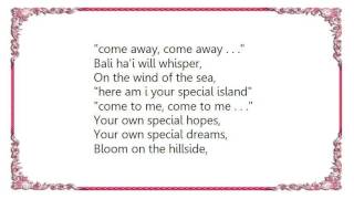 Charlotte Church - Bali Ha'i DVD Lyrics