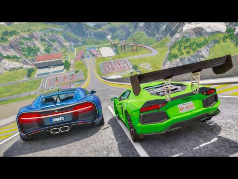 Big High Ramp Jumps with Expensive Sport Cars Crashes - BeamNG Drive