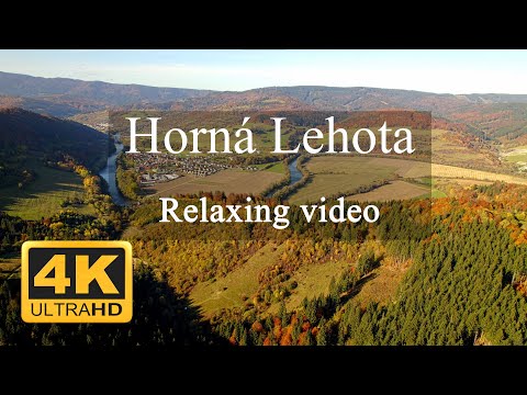 4K Horná Lehota - Slovakia - Orava. Autumn relaxing video drone. DJI Air 2S