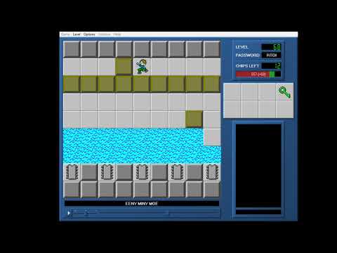 Chip's Challenge 1 Level 68 (Eeny Miny Moe) - 489 seconds