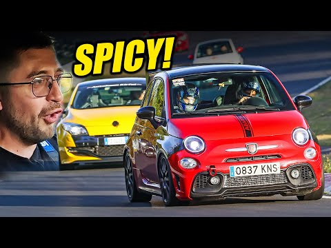 Flame Spitting Abarth vs Megane R.S.! // Nürburgring