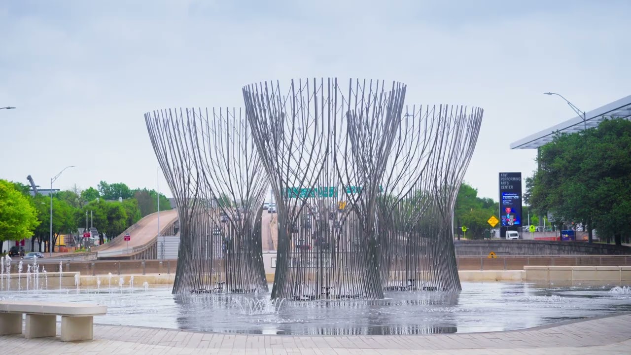 What is the function of the steel sculptures in the Nancy Best Fountain? (Question & Response)
