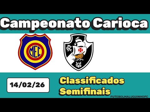 Tabela Cariocão 2026. Classificados Semifinais Campeonato Carioca Série A 14/02/26 | Serie A