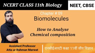 Biomolecules | How to analyze chemical composition | NCERT class 11 Biology | NEET and CBSE exam