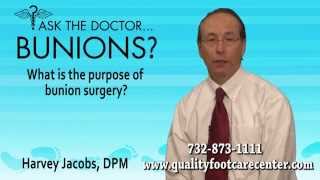 preview picture of video 'What Is The Purpose of Bunion Surgery? Podiatrist in Hillsborough and Montgomery, NJ'