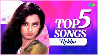 Top 5 Rekha Songs |Salame Ishq Meri Jaan| Dekha Ek Khwab |In Ankhon Ki Masti| Best of Rekha Playlist