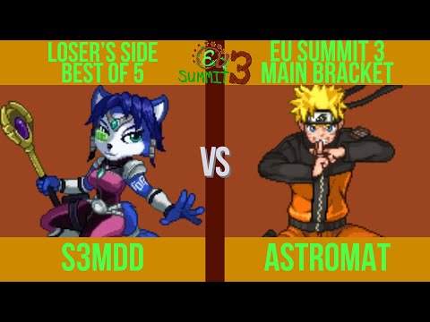 s3mdd (Krystal) vs. Astromat (Naruto, Ichigo, ZSS) - EU Summit 3 Loser's - SSF2 Tournament