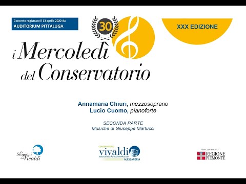 I MERCOLEDI' DEL CONSERVATORIO XXX Annamaria Chiuri, Lucio Cuomo - 2a parte - Musiche di G.Martucci