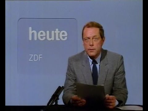 ZDF Sendeschluss 08.01.1982 - heute Nachrichten, Vorschautafeln und Testbild