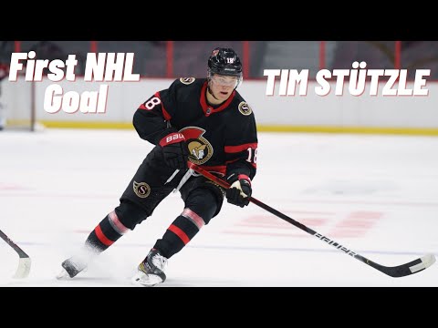 Tim Stützle #18 (Ottawa Senators) first NHL goal Jan 16, 2021