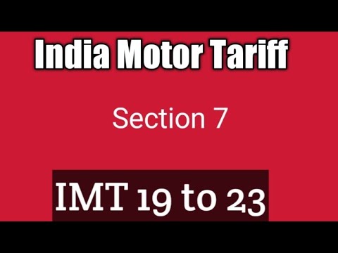 IMT 19,20,21,22,23ndia Motor Tariff.Motor Insurance