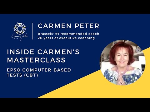Inside Carmen's Masterclass - EPSO Computer-Based Tests (CBT)