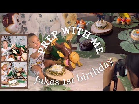 Summer birthday party for my 1 year old | prep with me + photo shoot + water slide game