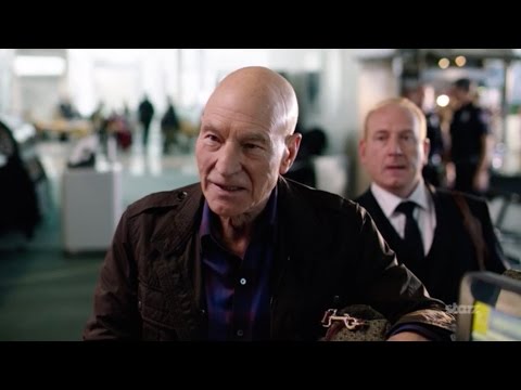 Airport Bathrooms and Sir Patrick Stewart in Blunt Talk Episode 2 Clip