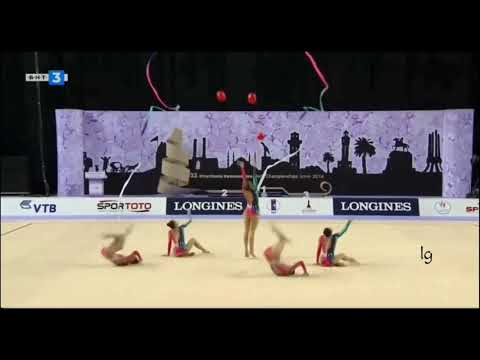 Group Belarus 3 Balls 2 Ribbons Final World RG Championships Izmir 2014