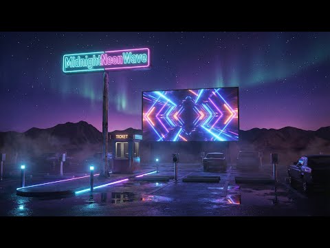 Neon Drive-In Desert Nights 🌵✨ | MidnightNeonWave Synthwave Mix (No Vocals)