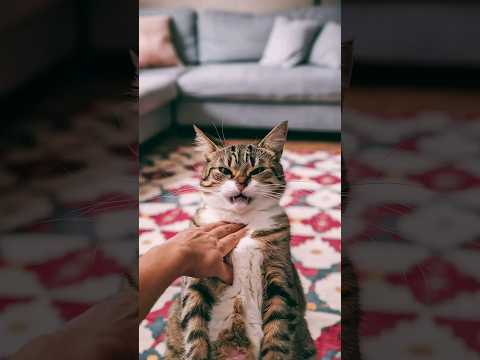 cat tummy rub | Why does my cat hate when I touch her belly? #kitten #cat #catvideos @TailTalesTube