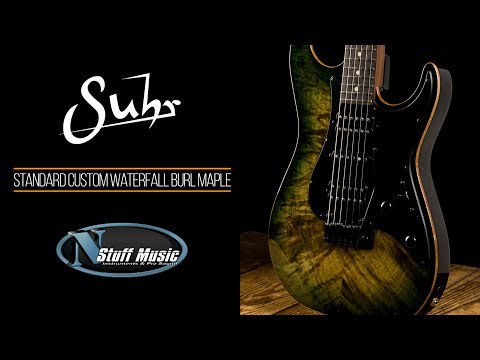 Suhr Standard Custom Waterfall Burl Maple - Faded Trans Green Burst
