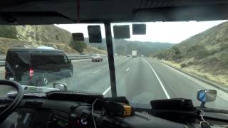 Trucking Through The Grapevine Mountains On I-5 South In California