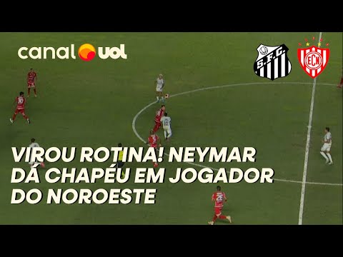 QUE DRIBLE! NEYMAR DÁ CHAPÉU COMPLETO DURANTE PARTIDA ENTRE SANTOS E NOROESTE