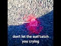 Don't let the sun catch you crying