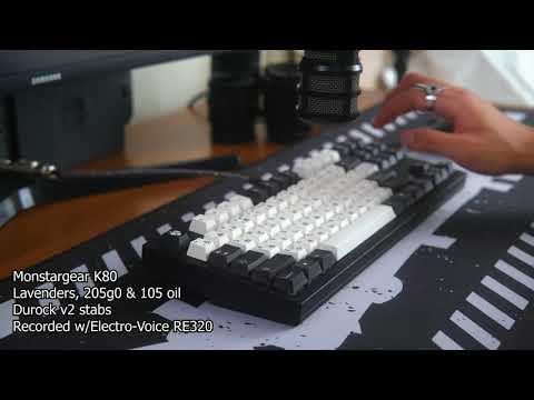 One Keyboard, Three Mics - Lubed Lavenders + MonstarGear K80 (FR4 Plate) Typing Test ASMR