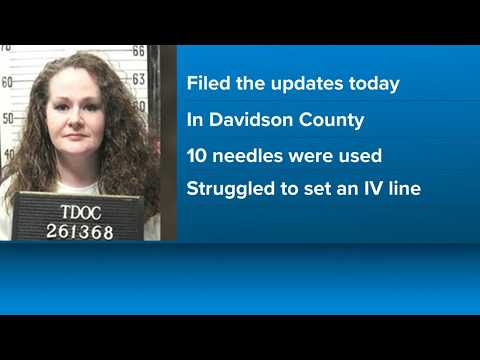New court filing by Christa Pike's lawyers say it took 10 needles to establish an IV