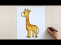 Easy Giraffe Drawing 🦒