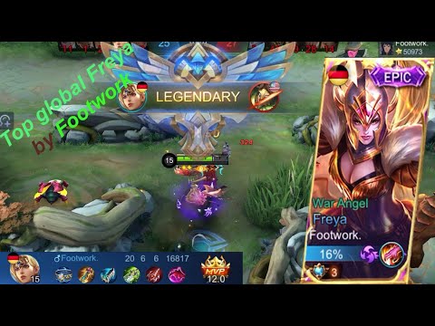 Freya Gameplay~~Top global Footwork~~75.7% Winrate~~Mobile Legend