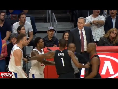 Blake Griffin scuffles with Chris Paul -  Ariza wants FIGHT with Austin Rivers!! NBA fight?
