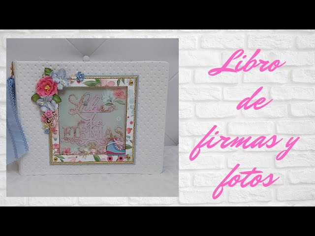 Vídeo relacionado con Libro de Comunión para Firmas Personalizado con Nombre y Fecha - Libro de Firmas y Fotos con Placa Grabada (Azul)