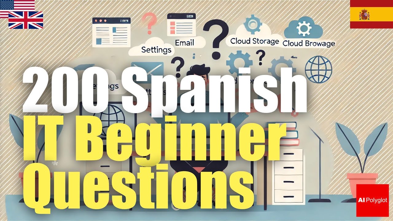 200 Spanish IT Beginner Questions | Passive listening | L2Language | with hiragana episode artwork