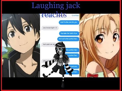 Laughing jack React,s to ツ Asuna lyric pranks Kirito ツ (Perfect two - Auburn) soo cute
