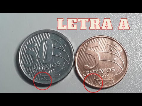 Moedas com a letra A -Moedas do Brasil - História das moedas 2019