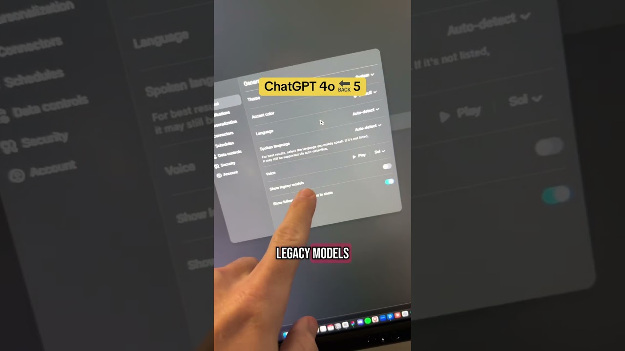 Switch Back To ChatGPT 4o From GPT-5 #chatgpt #aitutorial