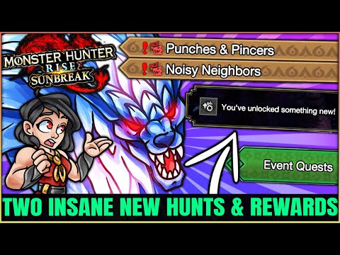 TWO AWESOME NEW EVENT QUESTS - 6 MASSIVE Monsters & New Unlock - Monster Hunter Rise Sunbreak!