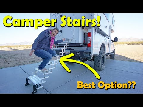 Best Truck Camper Stairs?? Torklift Smartstep with Landing Gear Install!