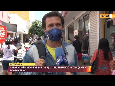 SalaÌrio miÌnimo deve ser de R$ 1 169, segundo orçamento do governo 03 09 2021