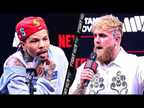 HEATED - Gervonta Davis vs Jake Paul FULL Miami Press Conference & Face Off Video