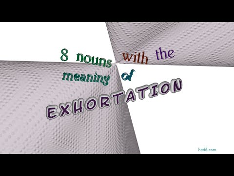 Exhortation Synonym