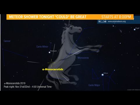 The west coast probably won't see the 'Unicorn meteor storm' Thursday night Video