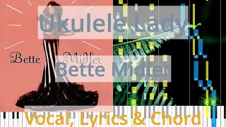 🎹Ukulele Lady, Chord &amp; Lyrics, Bette Midler, Synthesia Piano